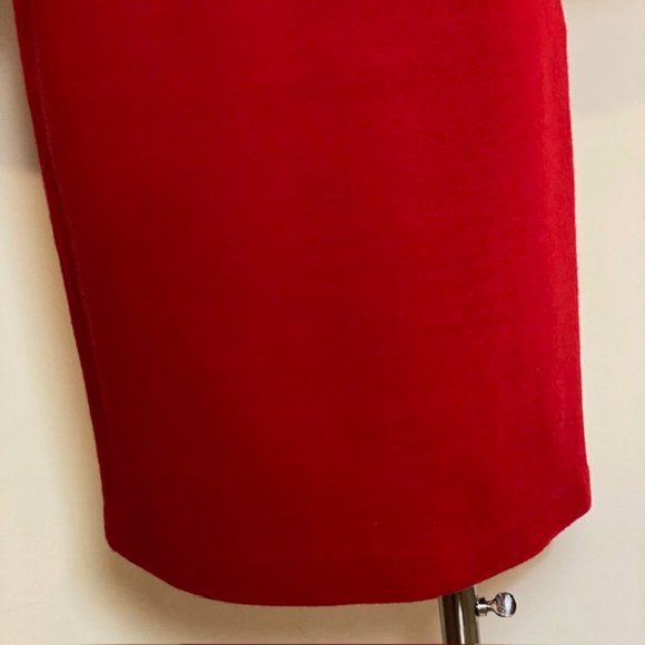 Outlander Red Midi Dress - Wool Blend - Petite Small - Vintage - Picture 6 of 15